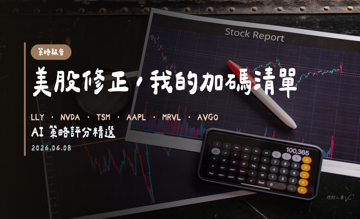 美股修正，我的十大加碼清單｜AI 策略評分精選｜2026-06-08