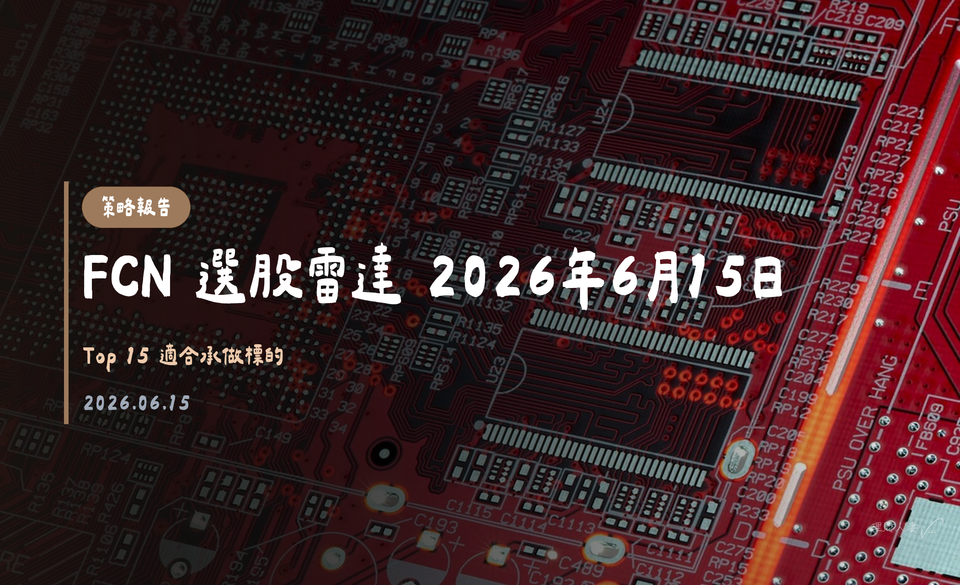 FCN 選股雷達｜6/15 Top 15 適合承做標的出爐
