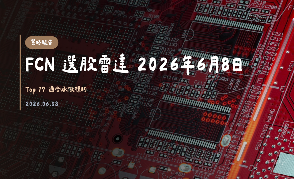 FCN 選股雷達｜6/8 Top 17 適合承做標的出爐
