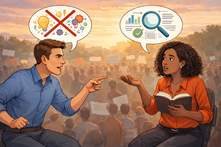 Don't accuse your interlocutor of making arguments that aren’t rooted in evidence