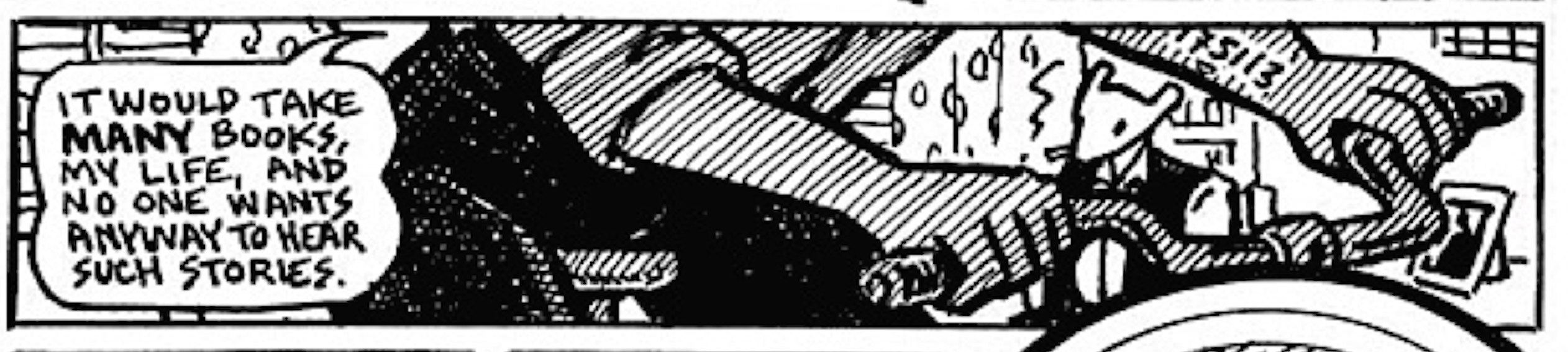 A black and white comic book page

AI-generated content may be incorrect.