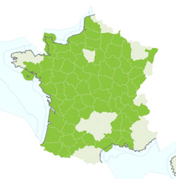A map of france with different colored areas

Description automatically generated