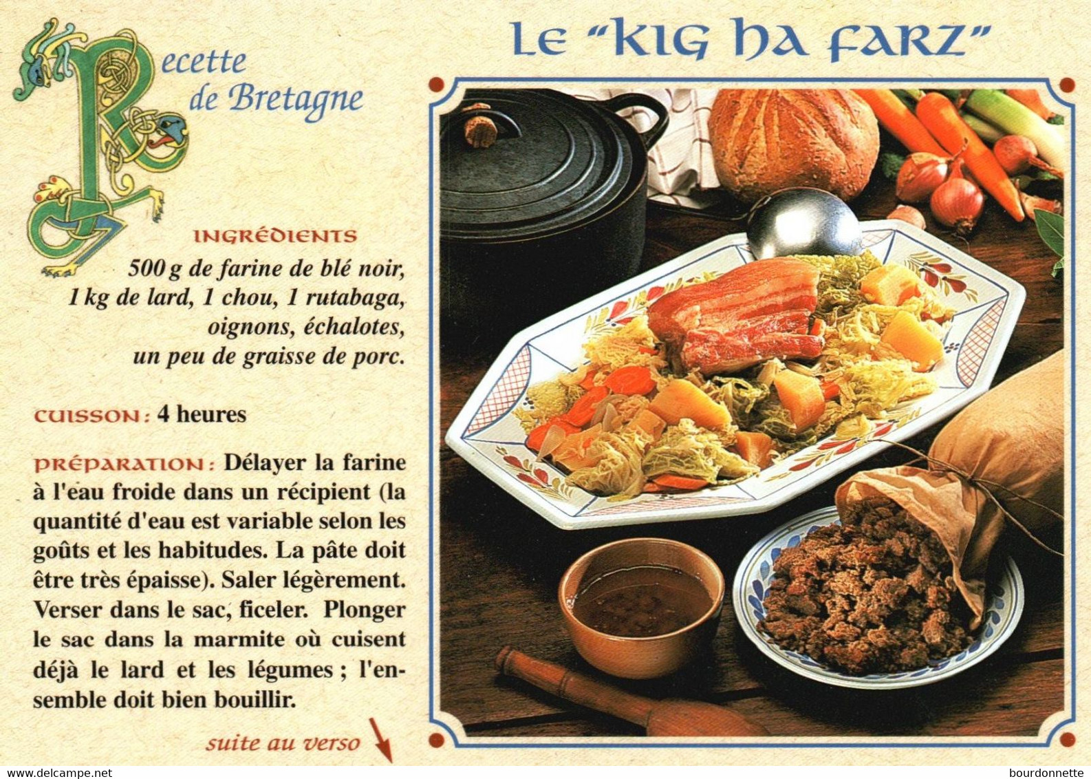 Recettes (cuisine) - (Format 10 x 15cm) RECETTE le kig ha farz