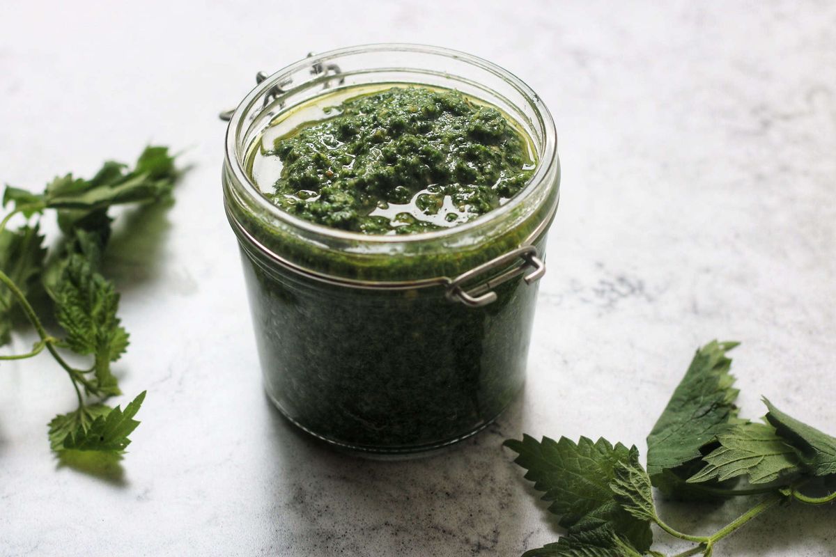 eating what you see - wild greens pistou