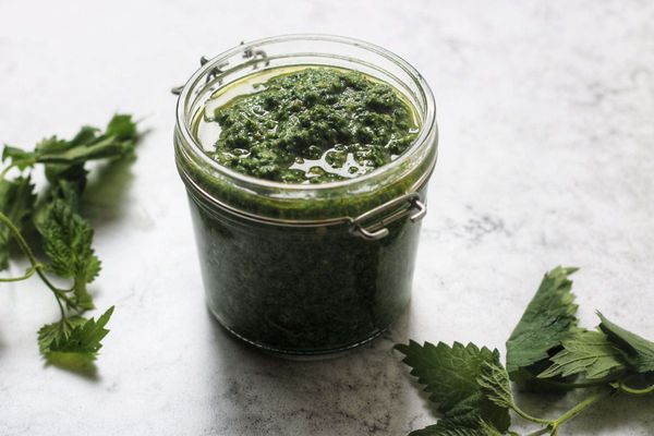 eating what you see - wild greens pistou