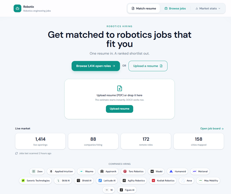 Introducing robotixmatch.com