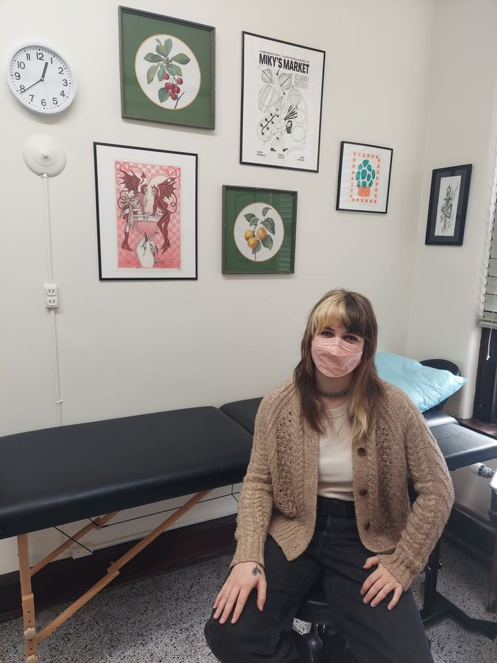 Isabel Skidmore at their tattoo studio.