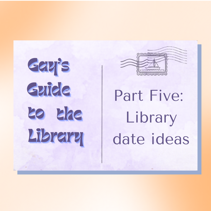 Orange pastel gradient with purple post card in foreground