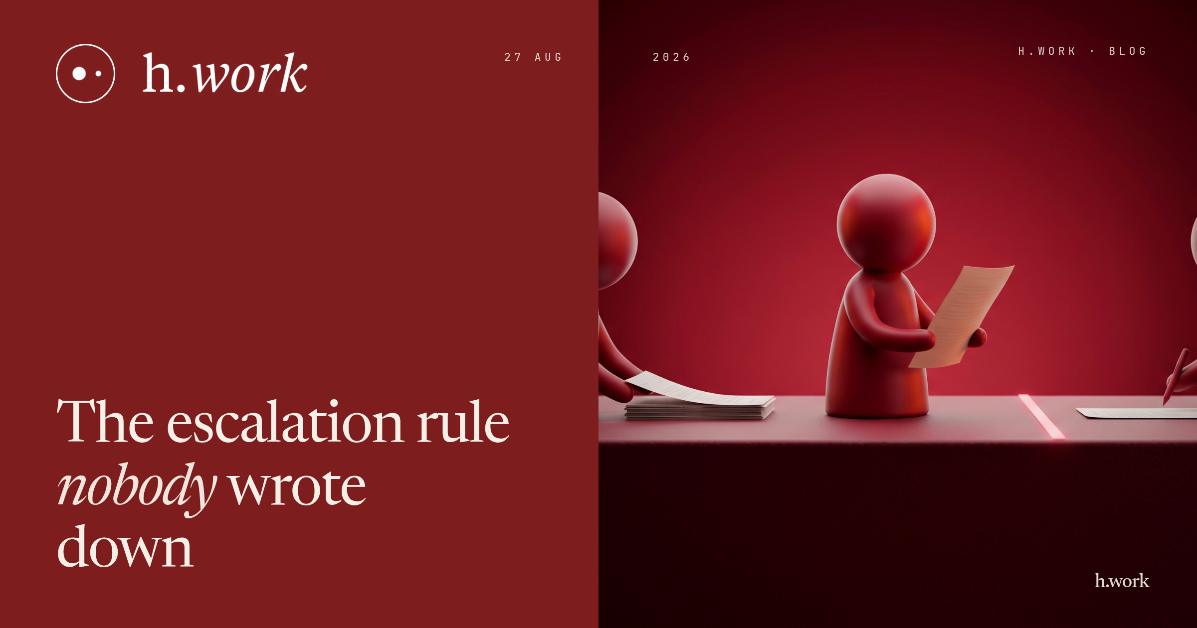 The Escalation Rule Nobody Wrote Down