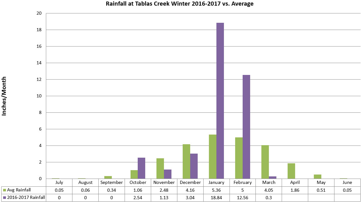 Winter Rainfall 2016-17 March
