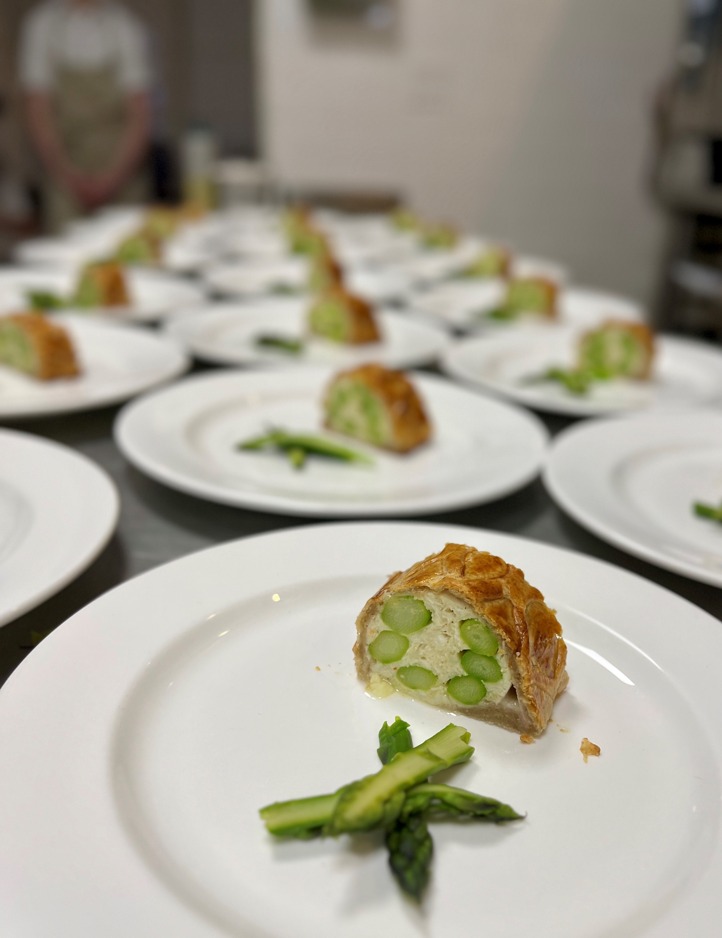 Woodberry Dinner - Asparagus & crab en croute