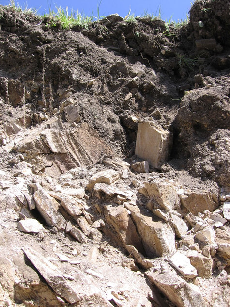 Limestone_in_irrigation_trench