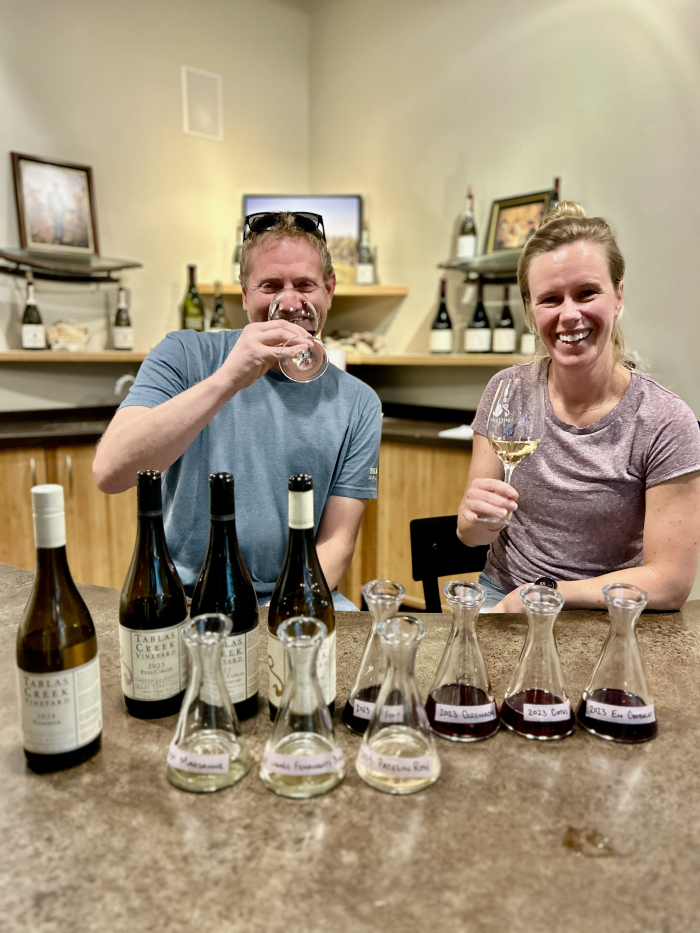 Chelsea and Jason with the Fall 2025 VINsider shipment