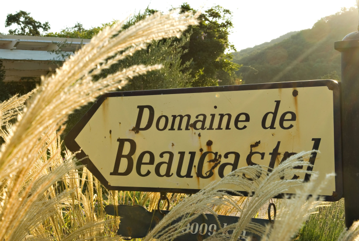 Beaucastel Sign Closeup