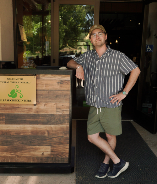 Jules Geise at the host stand