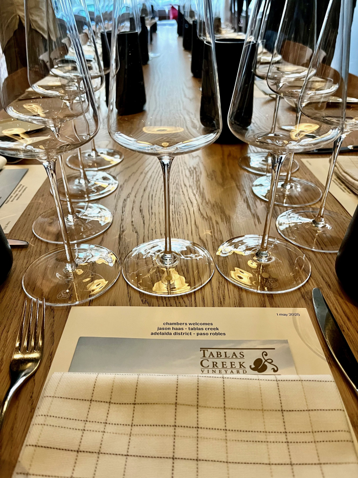 Chambers dinner setting