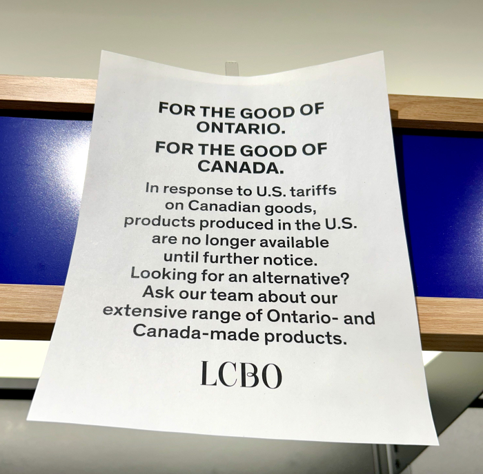 LCBO sign March 2025