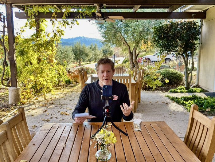 Jason hosting an IG Live