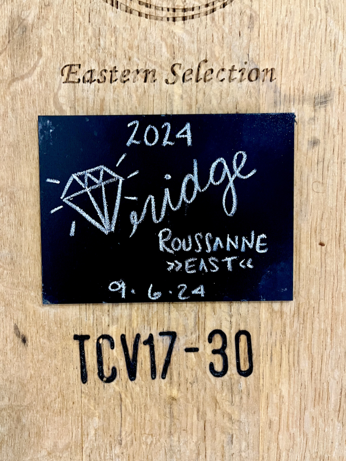 Jewel Ridge Roussanne in barrel