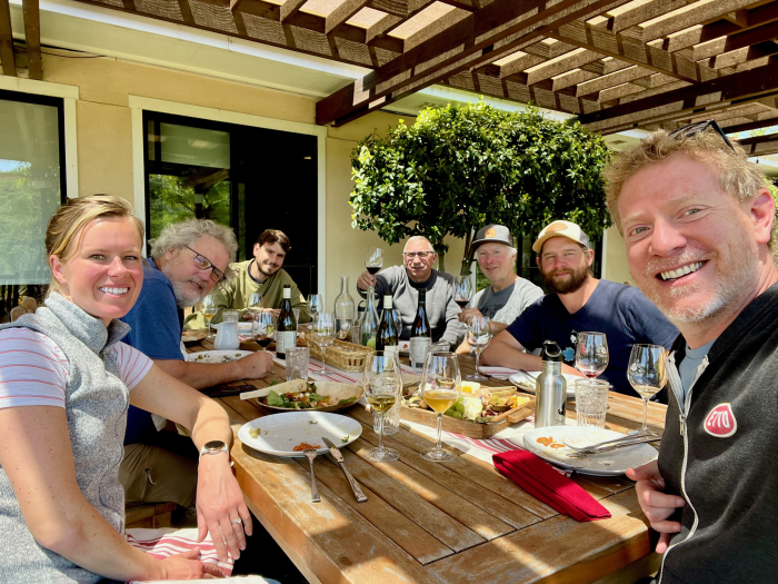 Lunch table during 2023 red blending