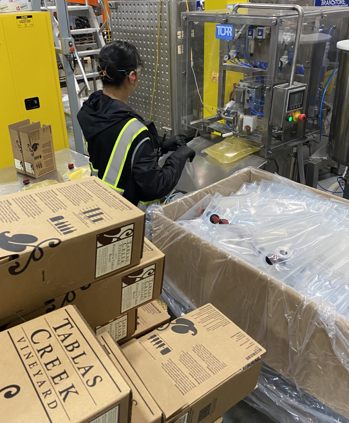 Bags Being Filled at Infinity