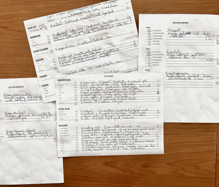 2023 White Blending Notes