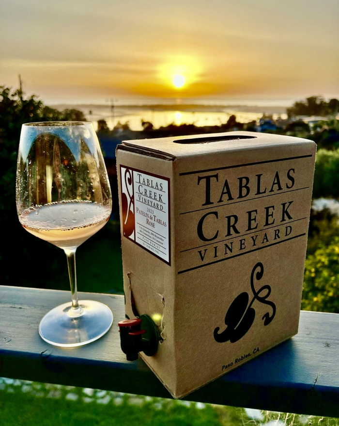 Patelin rose box at sunset