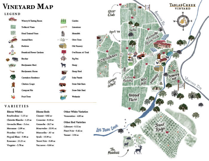 2023 Tablas Creek Vineyard - Map