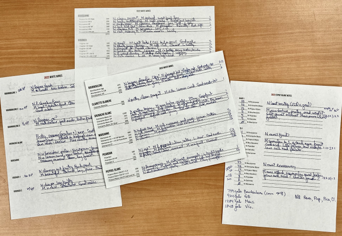 Blending whites 2023 - notes