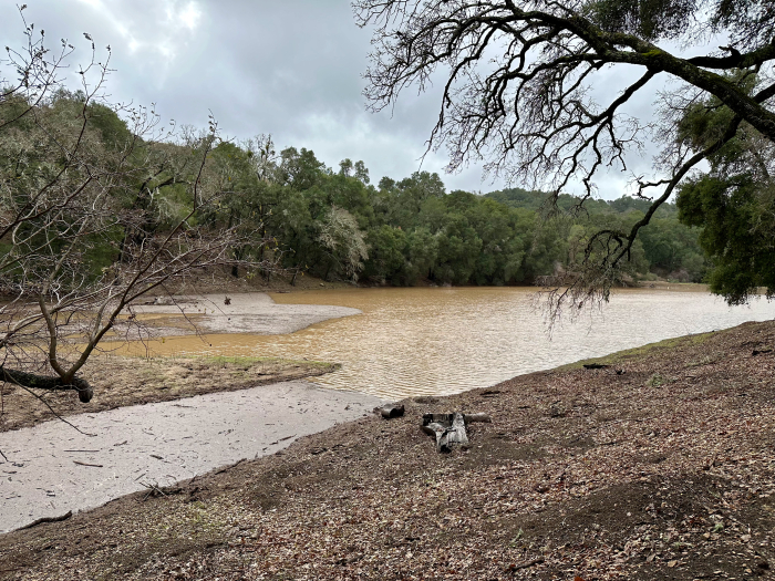 Las Tablas Creek and lake