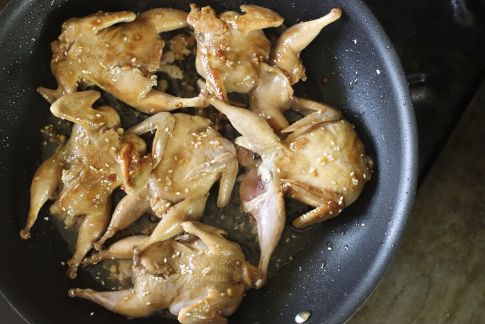 Cooking quails