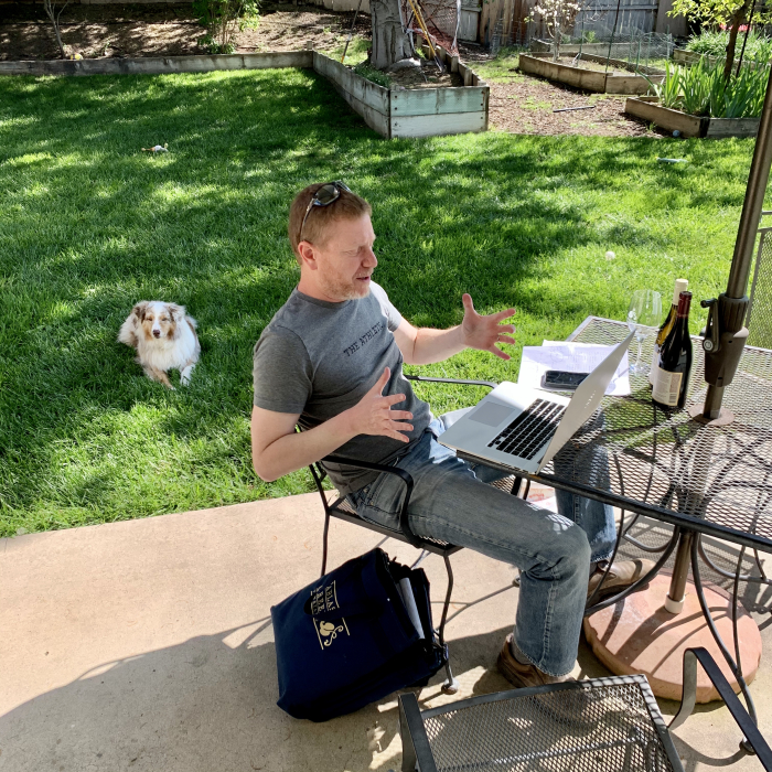 Jason on video chat with Sadie