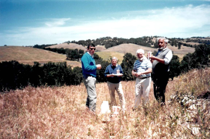KFC Lunch on Scruffy Hill in 1989 with Jean-Pierre Perrin  Robert Haas  Charlie Falk  and M Portet