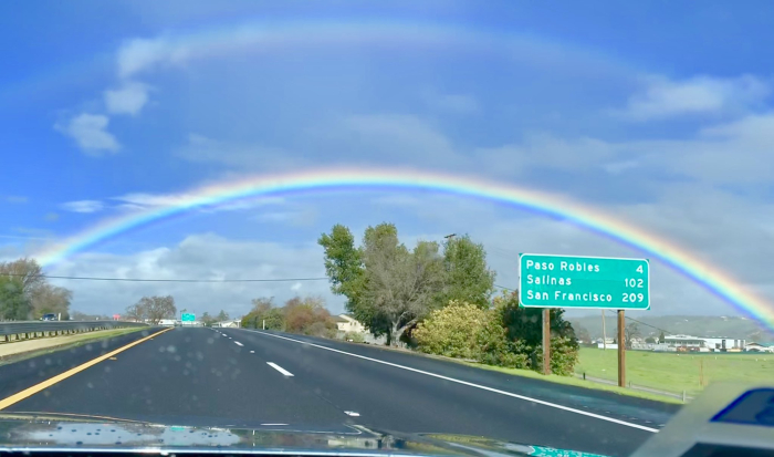 Rainbow over paso robles