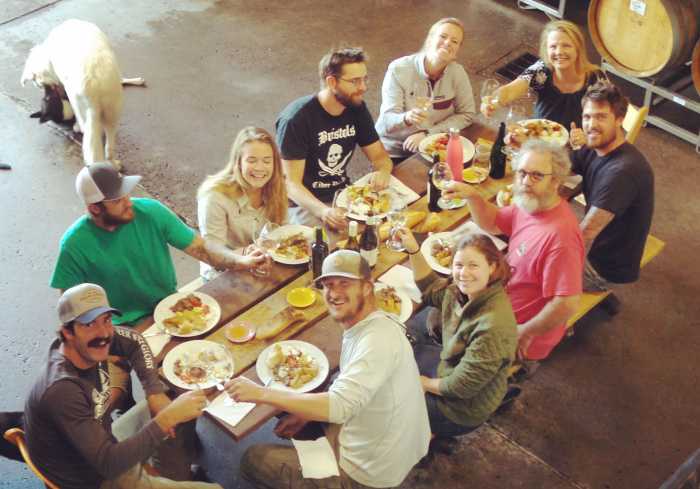 Lunch on day of last pick