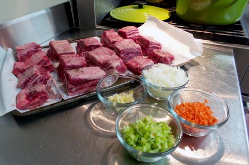 Meat and mirepoix