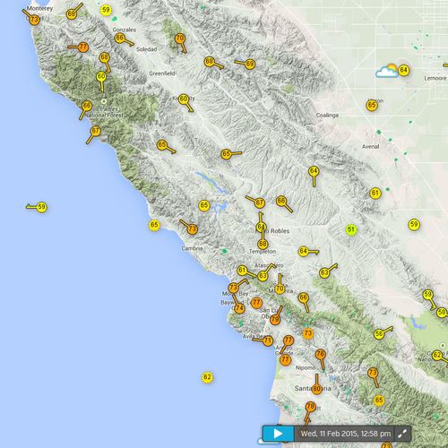 Temperatures feb 2015