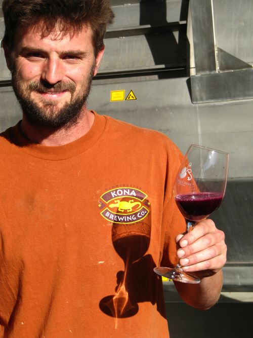 Tyler with electric Syrah