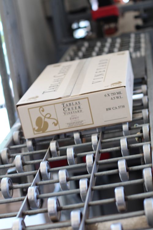 Case of 2011 Esprit rolling off bottling line