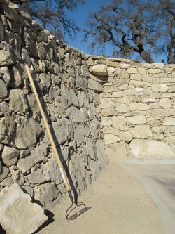 Limestone wall