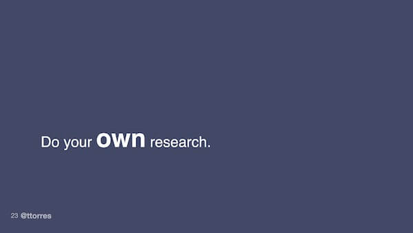 Do your own research.