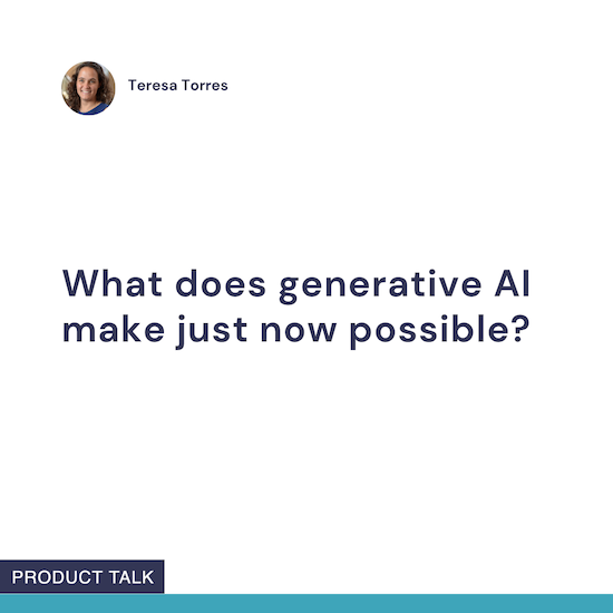 What does generative AI make just now possible?