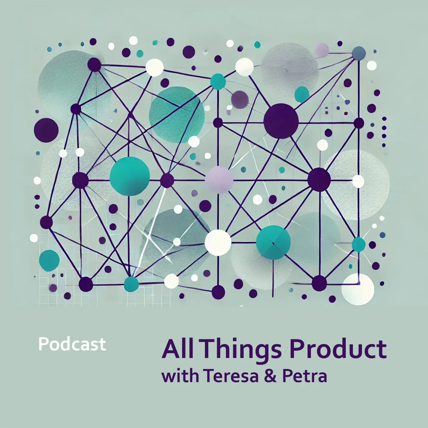 Cover art for All Things Product with Teresa and Petra podcast. 