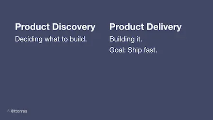 The goal of product delivery is to ship fast. 