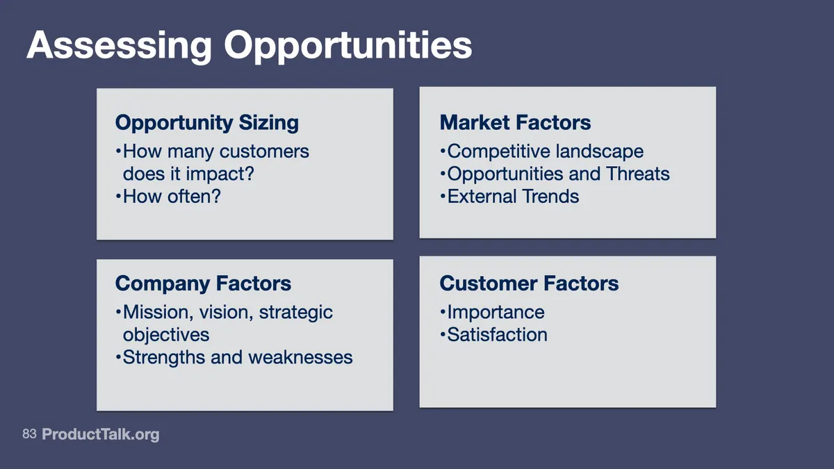 Assessing Opportunities