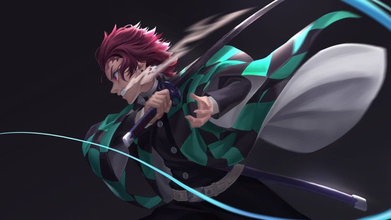 Tanjiro z mieczem