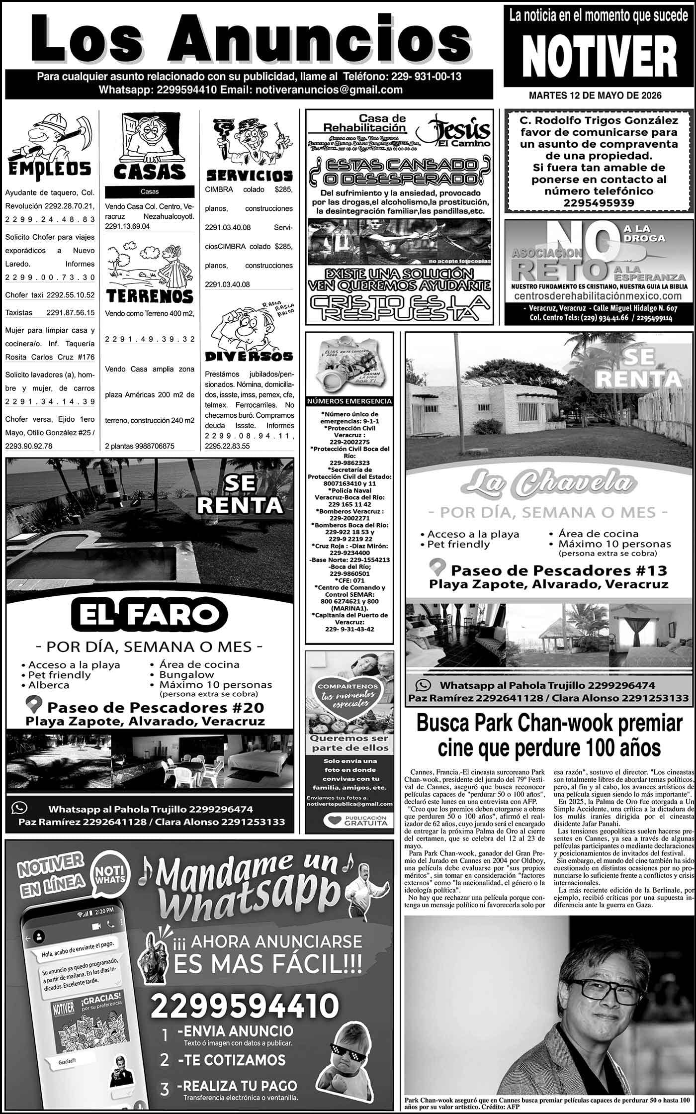 ...LOS ANUNCIOS, AVISOS Y DEMÁS! - MARTES, 12 DE MAYO 2026