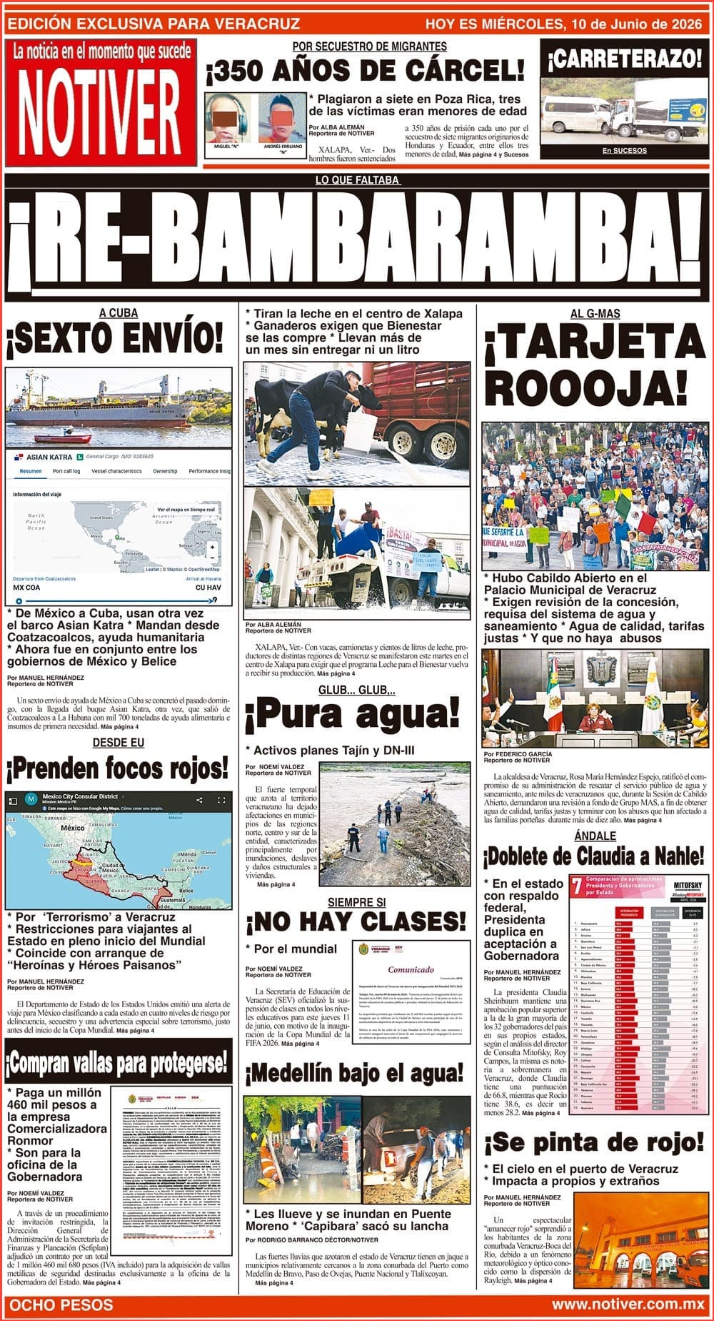LA PORTADA - MIÉRCOLES 10 DE JUNIO 2026