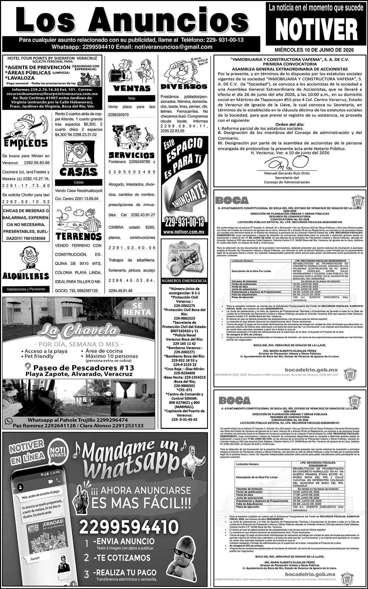 ...LOS ANUNCIOS, AVISOS Y DEMÁS! - MIÉRCOLES, 10 DE JUNIO 2026