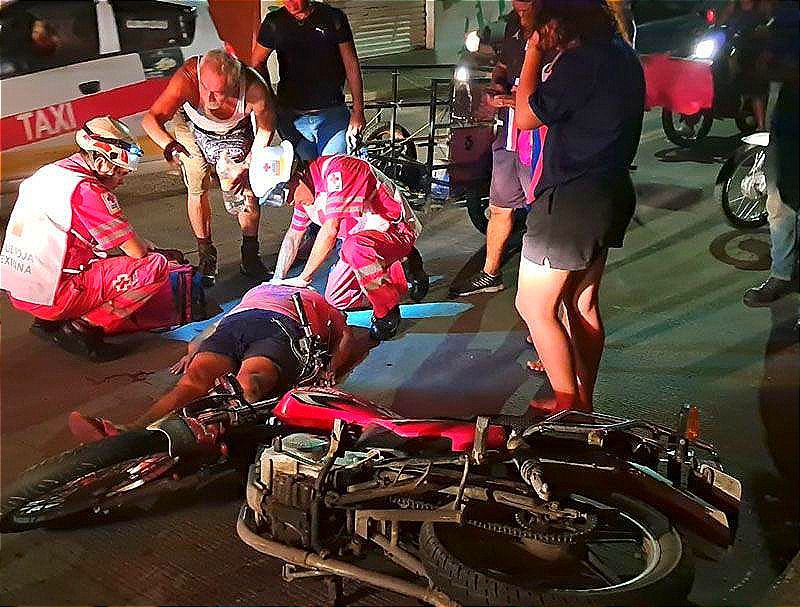 ¡MUJER ARROLLADA POR MOTOCICLISTA EN LA LÓPEZ MATEOS!